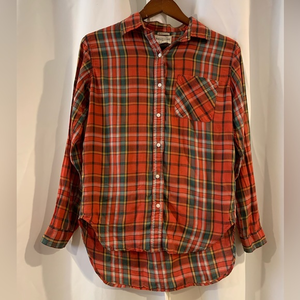 Denim & Supply Ralph Lauren Top Women Size Small Plaid Long Sleeve Button Up